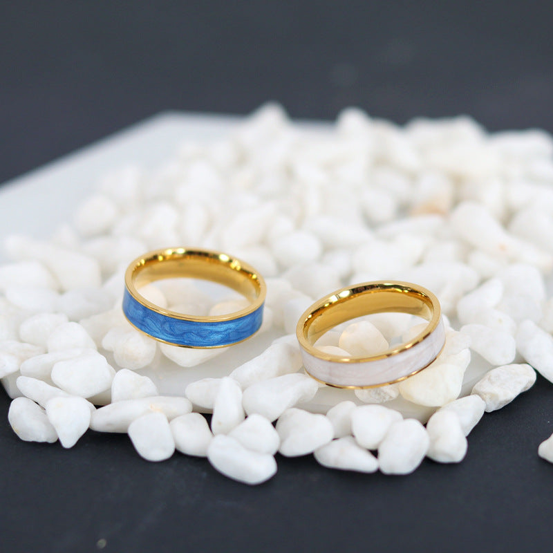 Damen eleganter Ring mit Perlmutt-Einlage Shop Nory