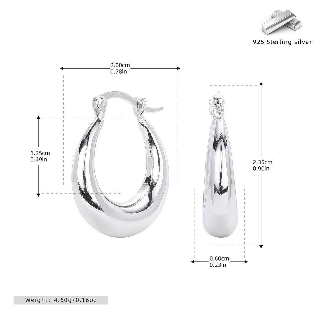 Damen Ohrhänger mit elegantem tropfenförmigem Design aus 925 Sterling Silber Shop Nory