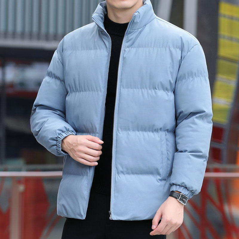 Herren Kurz geschnittene gesteppte Thermojacke mit Stehkragen, Zwei‑Wege Reißverschluss und elastischen Bündchen Shop Nory