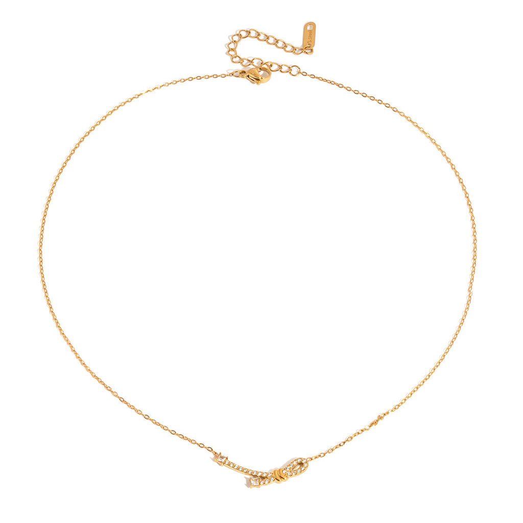 Damen Halskette mit wendigem Schmuckdesign aus hypoallergenem Edelstahl Shop Nory