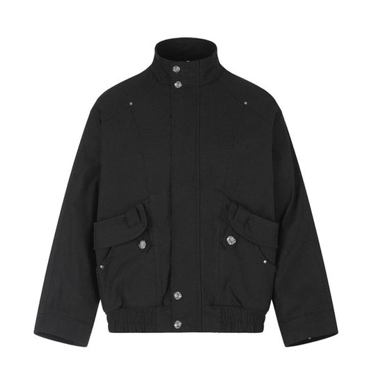 Damen Leichte Oversize-Fieldjacke mit Stehkragen, Druckknopfleiste und aufgesetzten Klappentaschen Shop Nory
