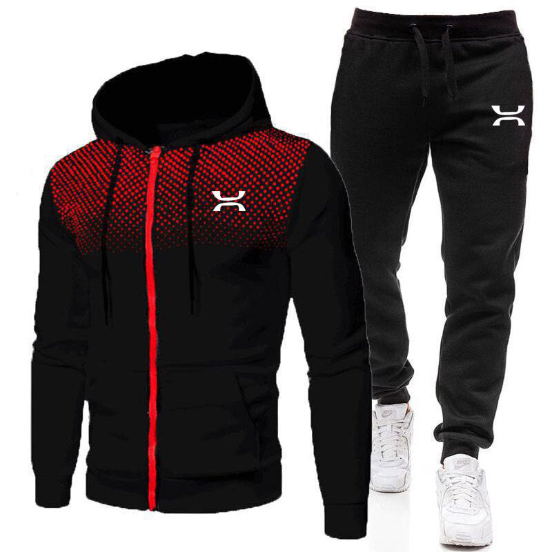ShopNory Herren Sportanzug mit Reißverschluss-Hoodie und Jogginghose