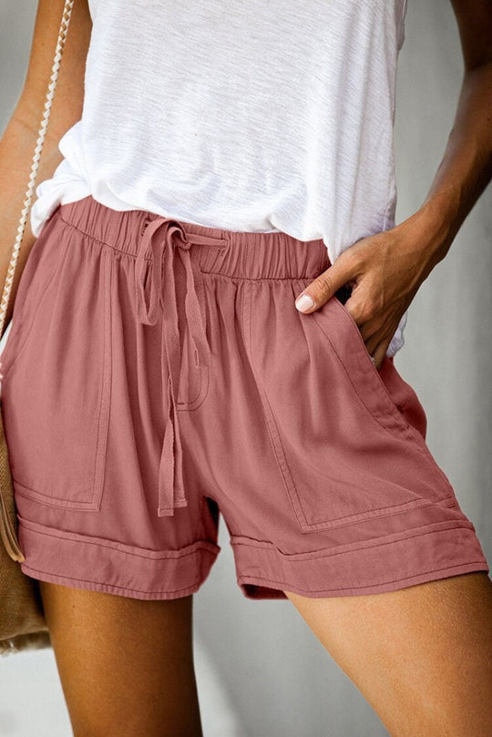 Damen Bequeme Sommer-Shorts mit elastischem Bund und praktischen Taschen