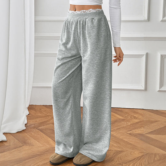 Damen Komfortweite Jersey-Loungehose mit hohem Elastikbund Shop Nory