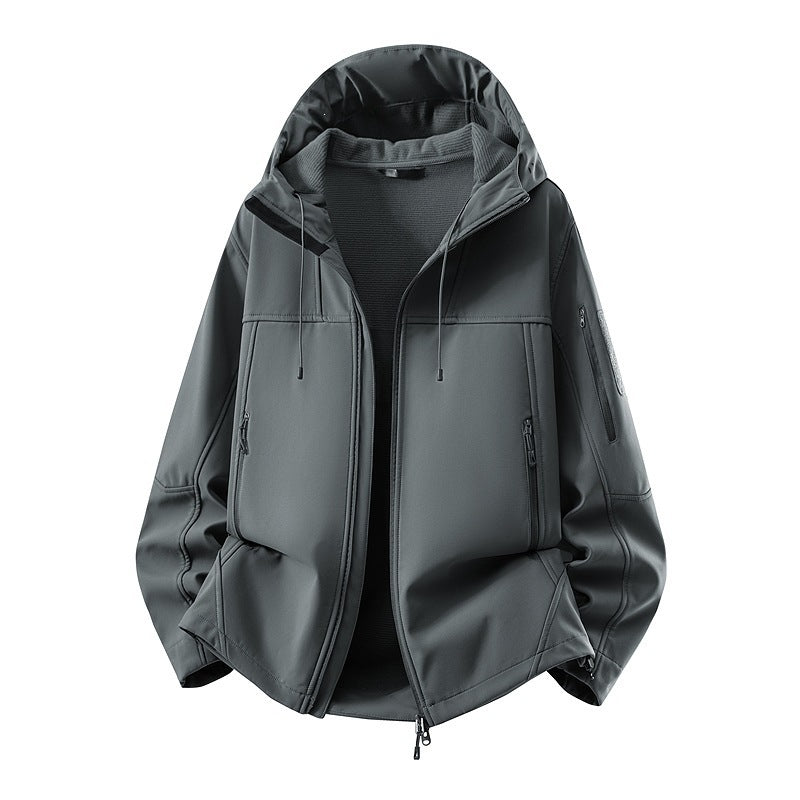 Herren Softshell-Jacke mit Fleecefutter, wasserabweisend und kapuzenverstärkung Shop Nory