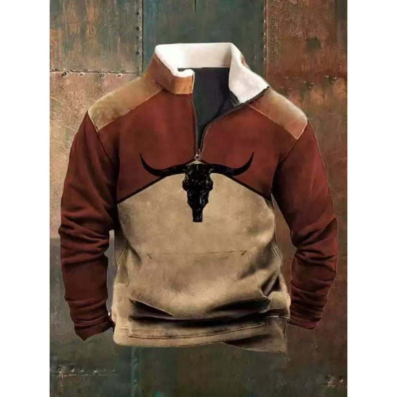 Herren Modischer Hoodie mit Kapuze und maritimem Druck Shop Nory