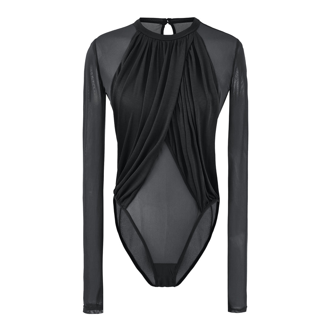 Damen Drapiertes Mesh-Body mit geraffter Vorderpartie Shop Nory