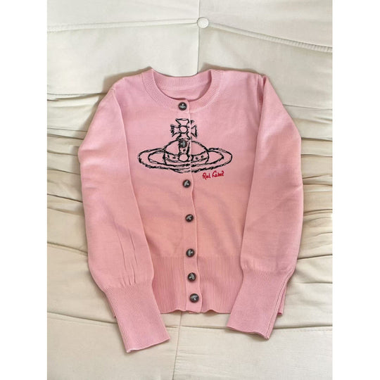 Damen Verspielte Strickjacke mit Knopfleiste Shop Nory