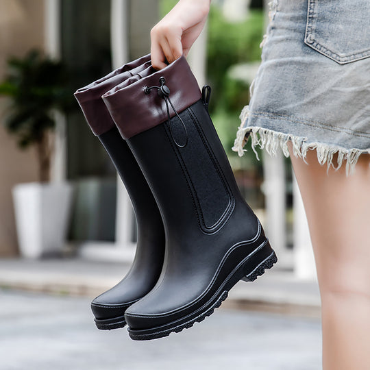 Damen Chelsea Regenstiefel aus Vollgummi mit elastischen Einsätzen und profilierter Luglaufsohle Shop Nory