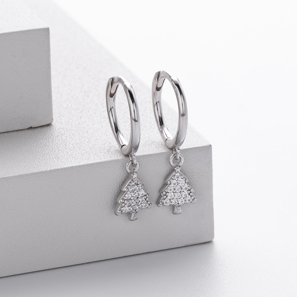 Damen Ohrhänger im stilvollen Weihnachtsbaum-Design aus hochwertigem 925 Sterling Silber Shop Nory