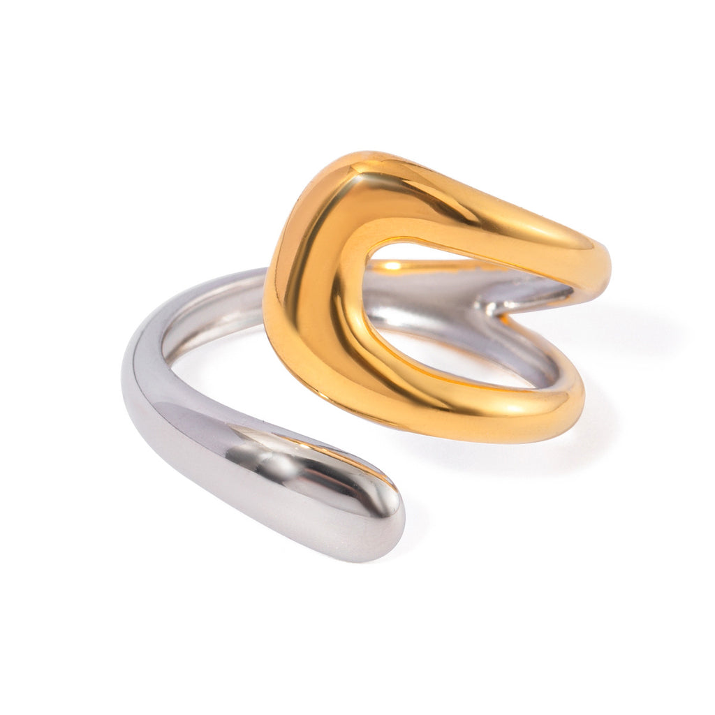 Damen Offener Ring aus hypoallergenem Edelstahl mit verstellbarem Design Shop Nory