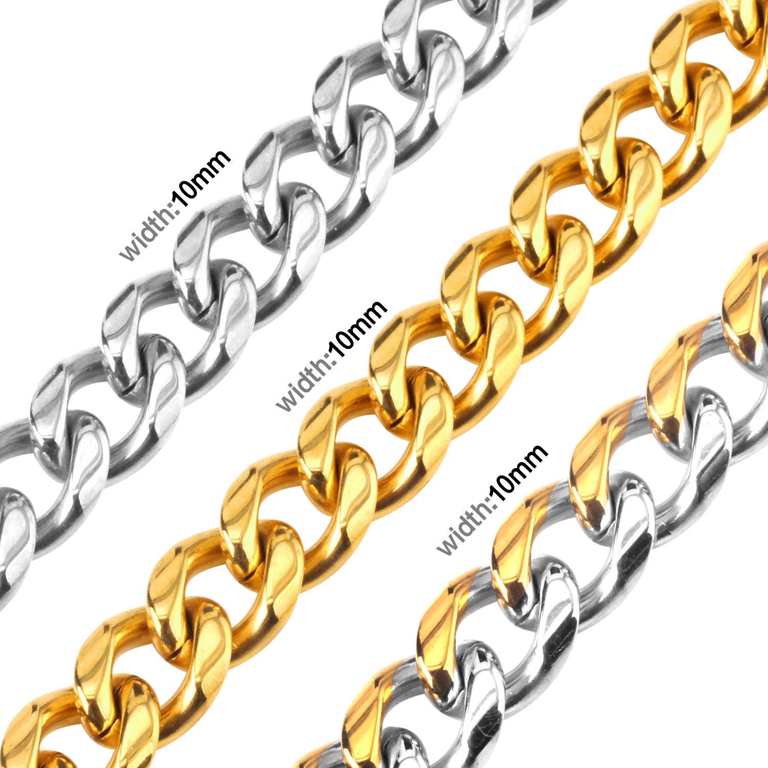 Damen Edelstahl Kettenarmband mit massivem Gliederdesign Shop Nory