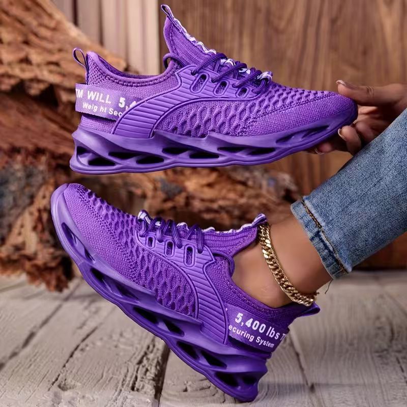 Damen Luftkissen-Sneaker mit transparenter Luftsohle und gestricktem Oberschuh Shop Nory