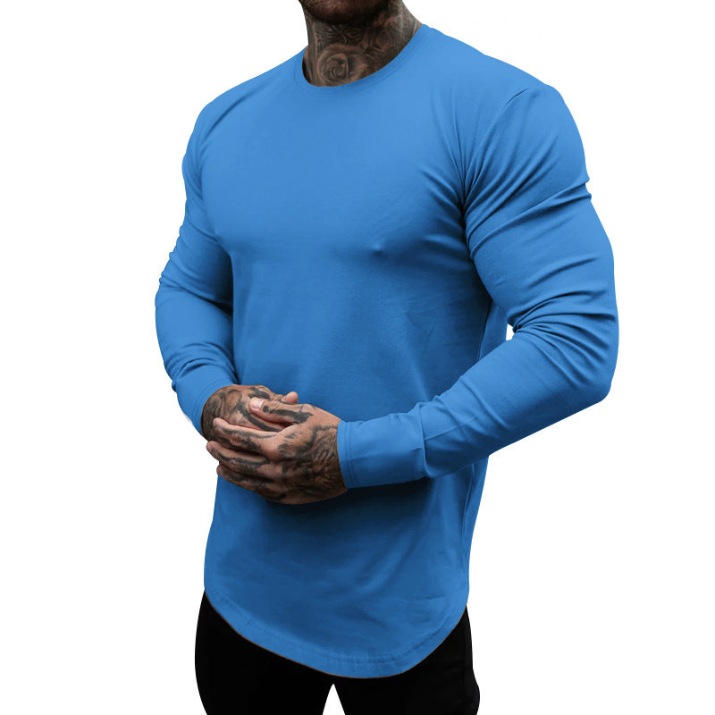 Herren Langarm-T-Shirt aus atmungsaktivem Baumwollmix mit elegantem Schnitt Shopnory