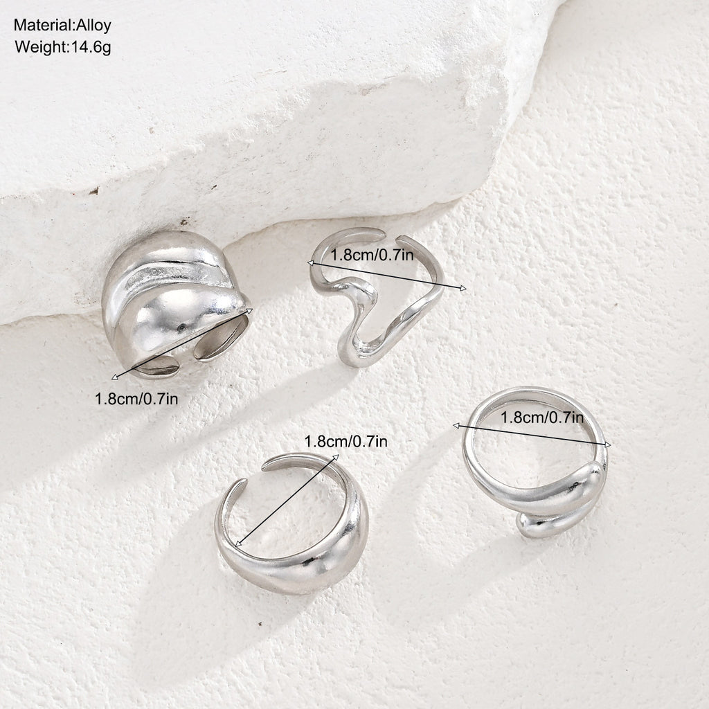 Damen Ring-Set aus geschwungenen und eleganten Designs Shop Nory