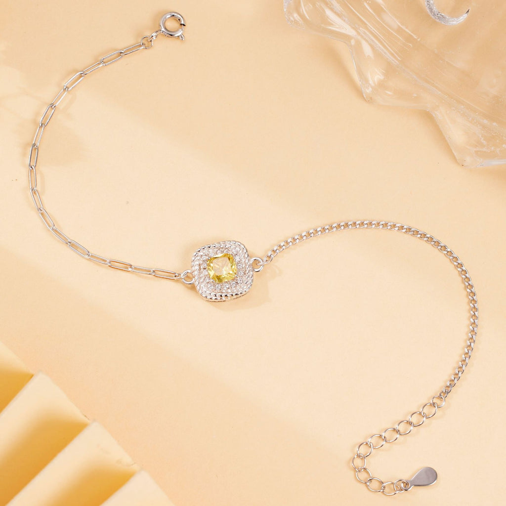 Damen elegantes Armband mit funkelndem Zirkonia-Zentrum Shop Nory
