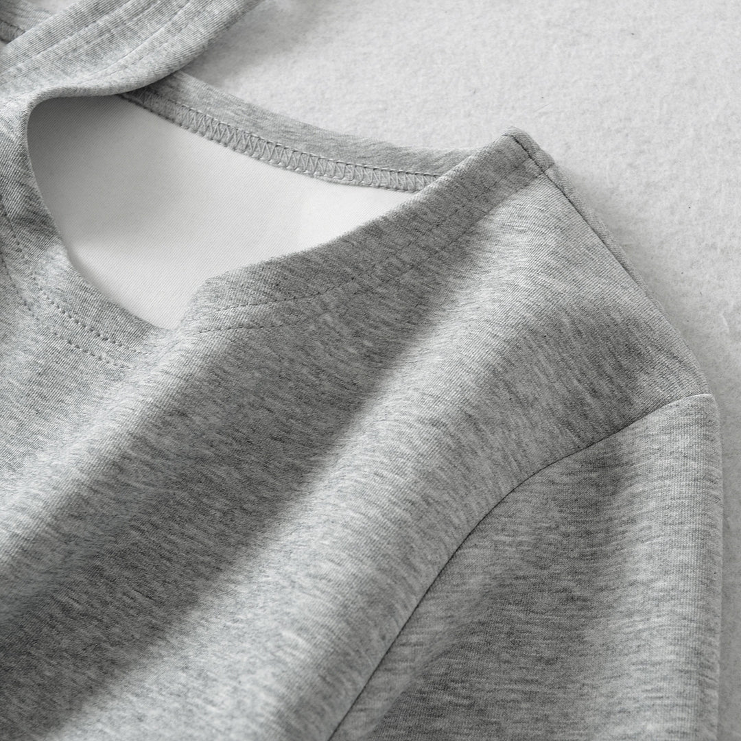 Damen Cropped Sweatshirt mit Neckholder, Cold-Shoulder und Wickeloptik Shop Nory