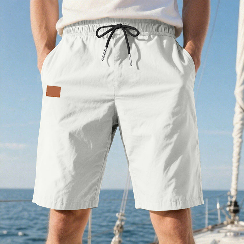 Herren nan schnelltrocknende Badeshorts im Bermuda-Schnitt mit elastischem Bund und Kordelzug