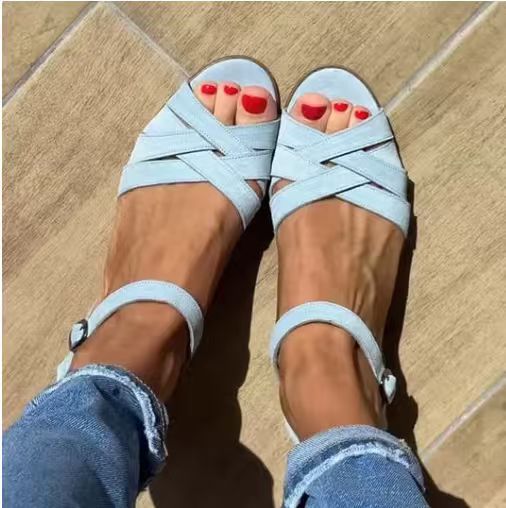 Damen modische Komfort-Sandalen mit verstellbaren Riemen Shopnory