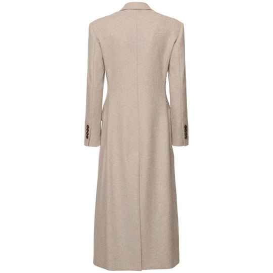 Damen Taillierter Longline Wollmixmantel mit schlanker Silhouette und Einreihiger Knopfleiste Shop Nory