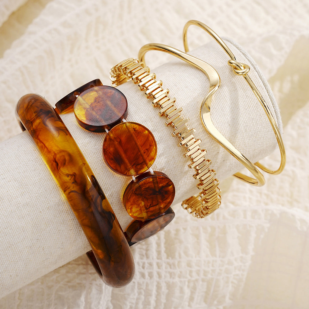 Damen Armband-Set mit eleganten, transparenten Akzenten Shop Nory