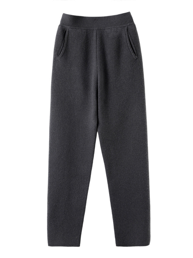 Damen Hochtaillierte Strickhose mit kaschmirähnlicher Haptik und schmal zulaufendem Bein Shop Nory