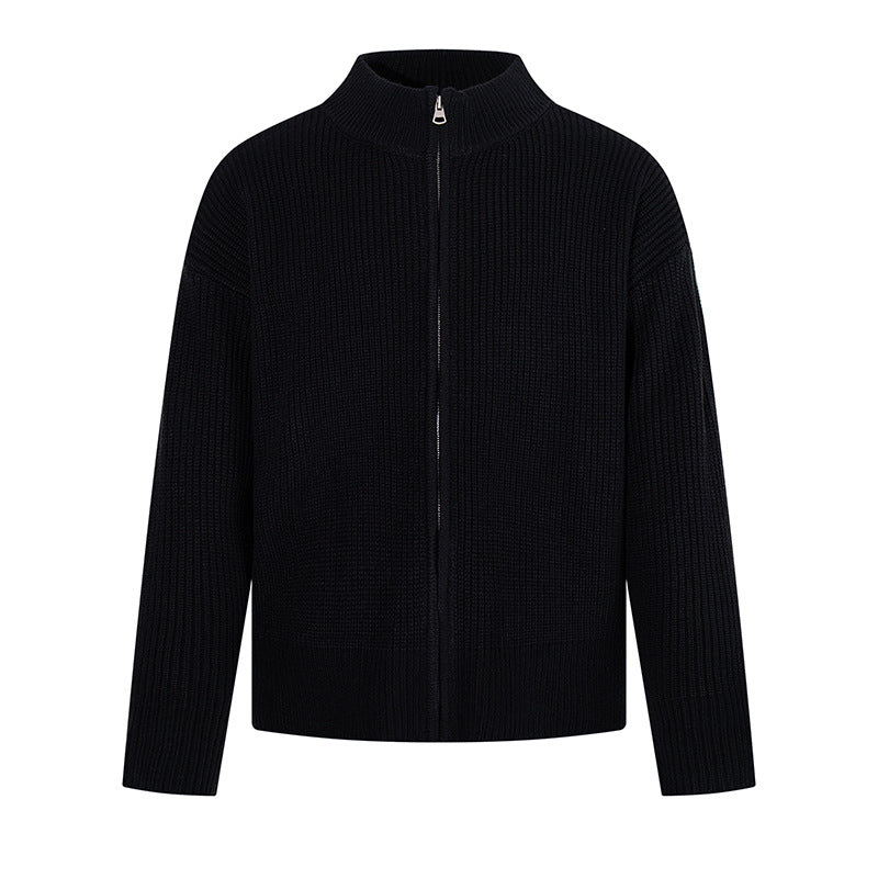 Damen Grobstrick-Zipjacke mit Stehkragen und oversized Passform Shop Nory