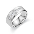 Herren Ring mit elegantem, strukturiertem Design und funkelnden Zirkonia Shop Nory