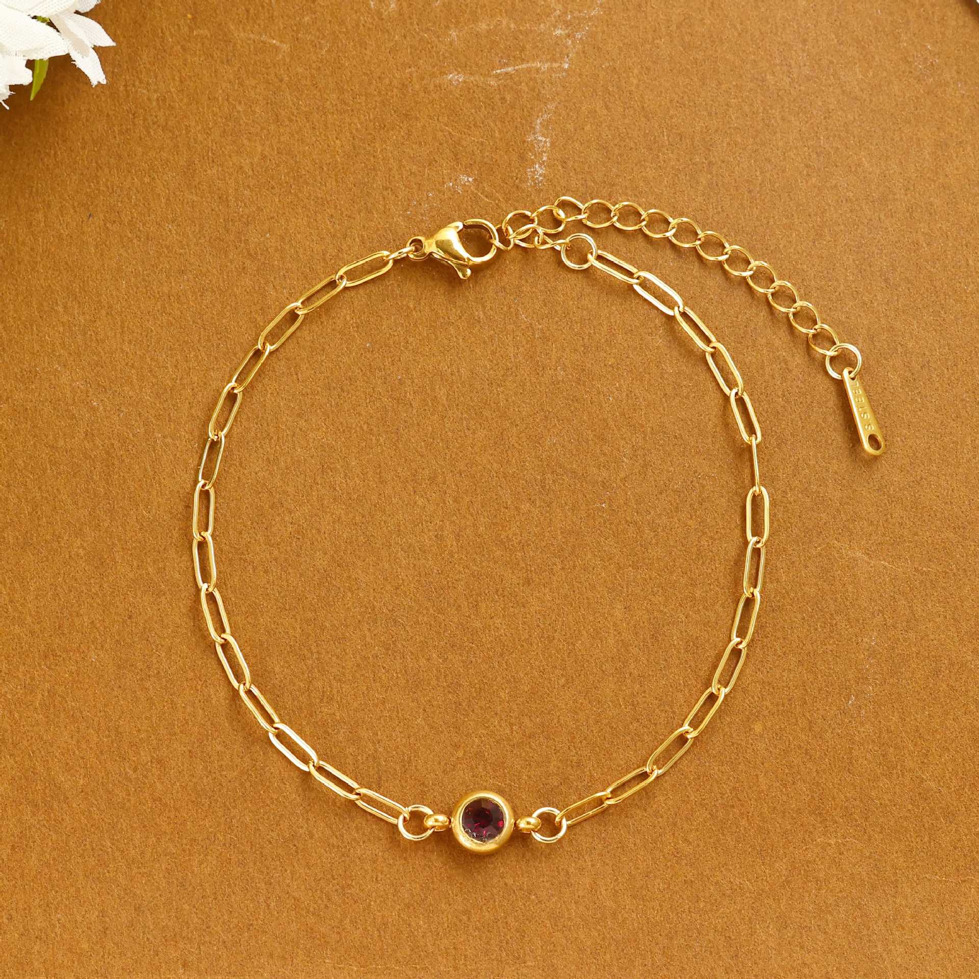Damen zartes Armband mit funkelndem Kristall Shop Nory