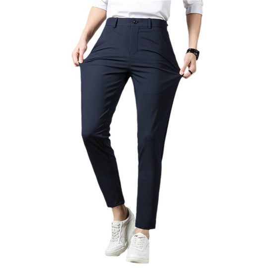 Herren Slim-Fit Stretch-Anzughose mit schmaler Knöchellänge Shop Nory