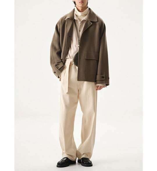 Herren Kurzjacke aus Wollmix im Oversized-Schnitt mit Umschlagkragen Shop Nory