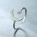 Damen Ring mit schimmerndem Monddesign und funkelnden Zirkonia Shop Nory