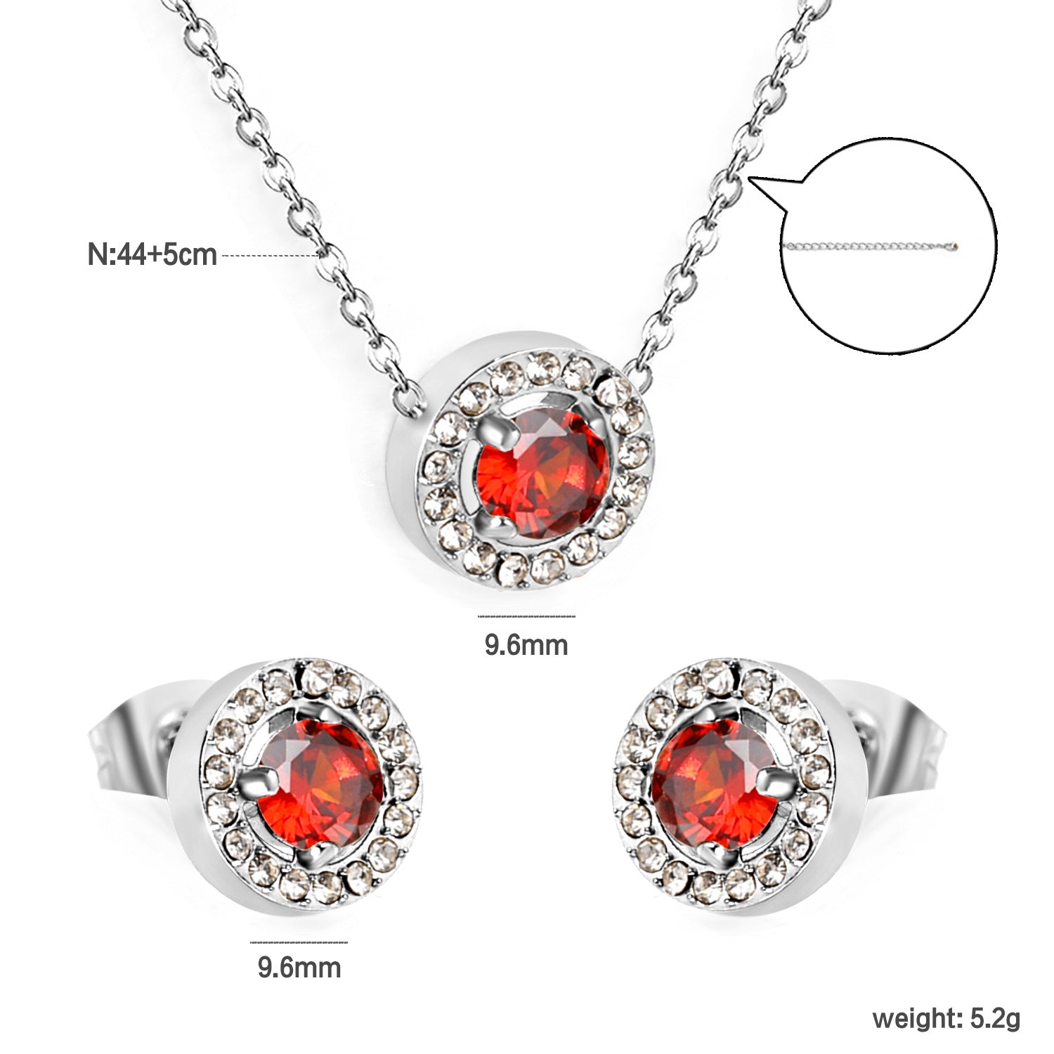 Damen Schmuckset mit elegantem Anhänger und passenden Ohrsteckern Shop Nory