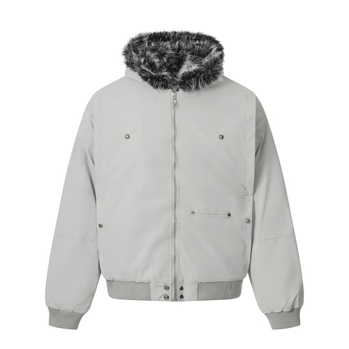 Herren Kurzboxy Bomberjacke im Aviator‑Look mit abnehmbarem Kunstfellkragen Shop Nory