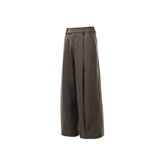 Damen Hochtaillierte Culotte-Hose mit Mittelnaht, Bügelfalte und Doppelknopfbund Shop Nory