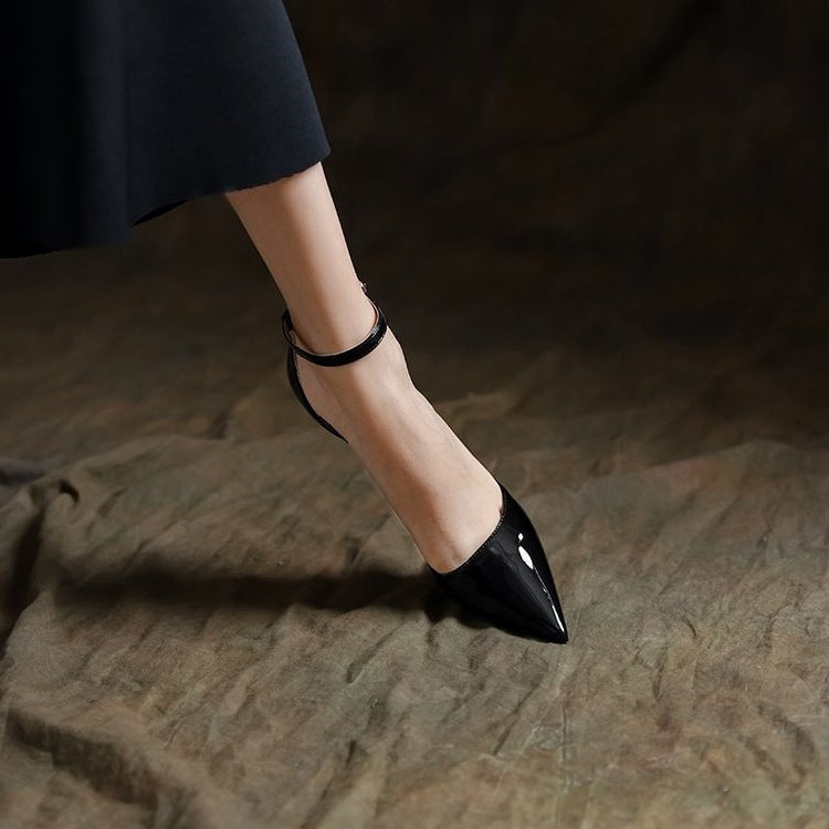 Damen elegante Schnür-Pumps mit spitzem Zehenbereich