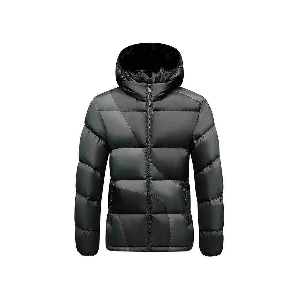 Herren Steppjacke mit Kapuze, auffälligem Colourblock-Muster und thermischer Isolierung Shop Nory