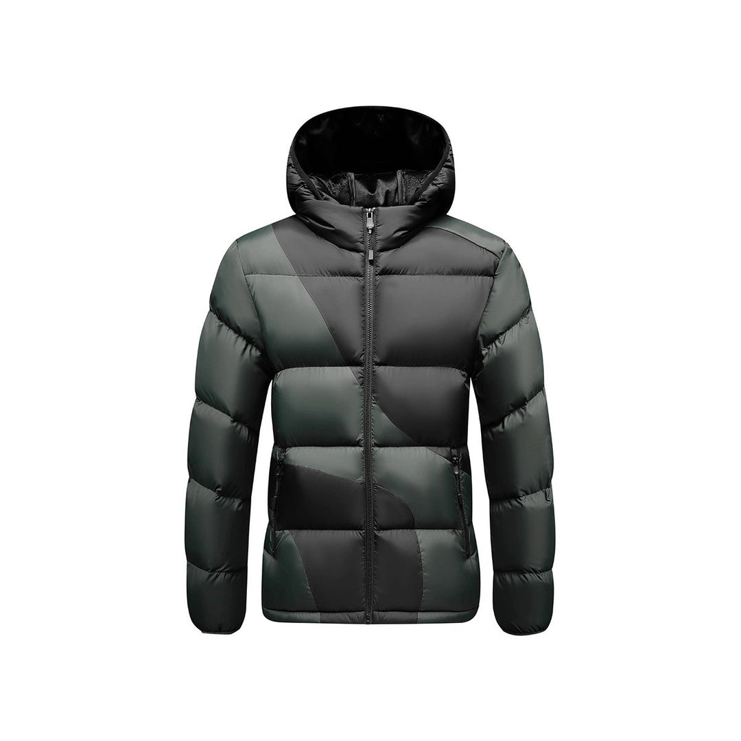 Herren Steppjacke mit Kapuze, auffälligem Colourblock-Muster und thermischer Isolierung Shop Nory