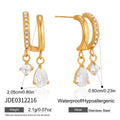 Damen Ohrhänger mit elegantem Tropfenstein und funkelnden Zirkonia Shop Nory