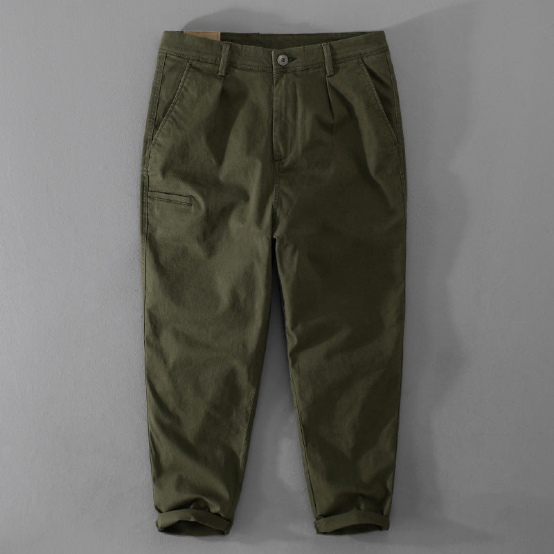 Herren Konische Baumwoll-Chino mit Cargo-Tasche und gekrempeltem Saum Shop Nory