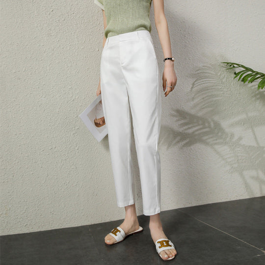 Damen elegante Chino Stoffhose