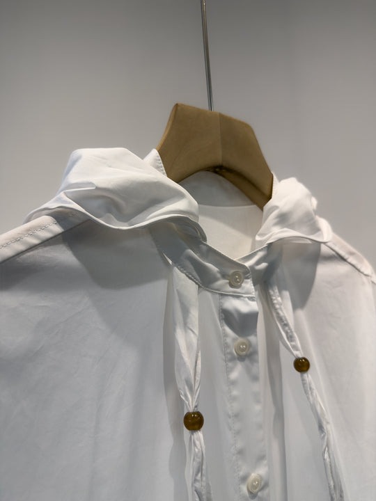 Damen Stylisches Kapuzenhemd mit Knöpfen Shop Nory