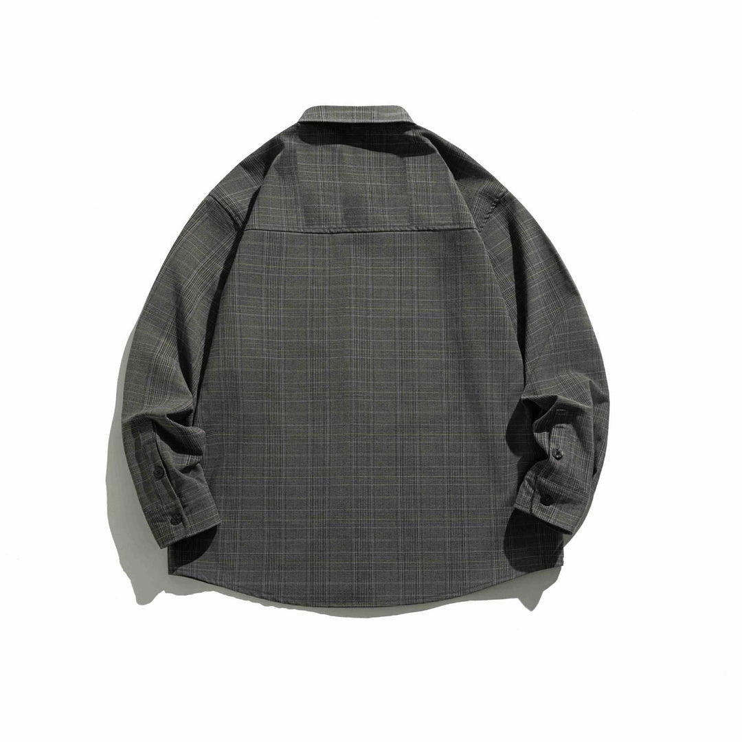 Herren Boxy Glencheck-Hemdjacke mit verlängertem Saum und aufgesetzter Brusttasche Shop Nory