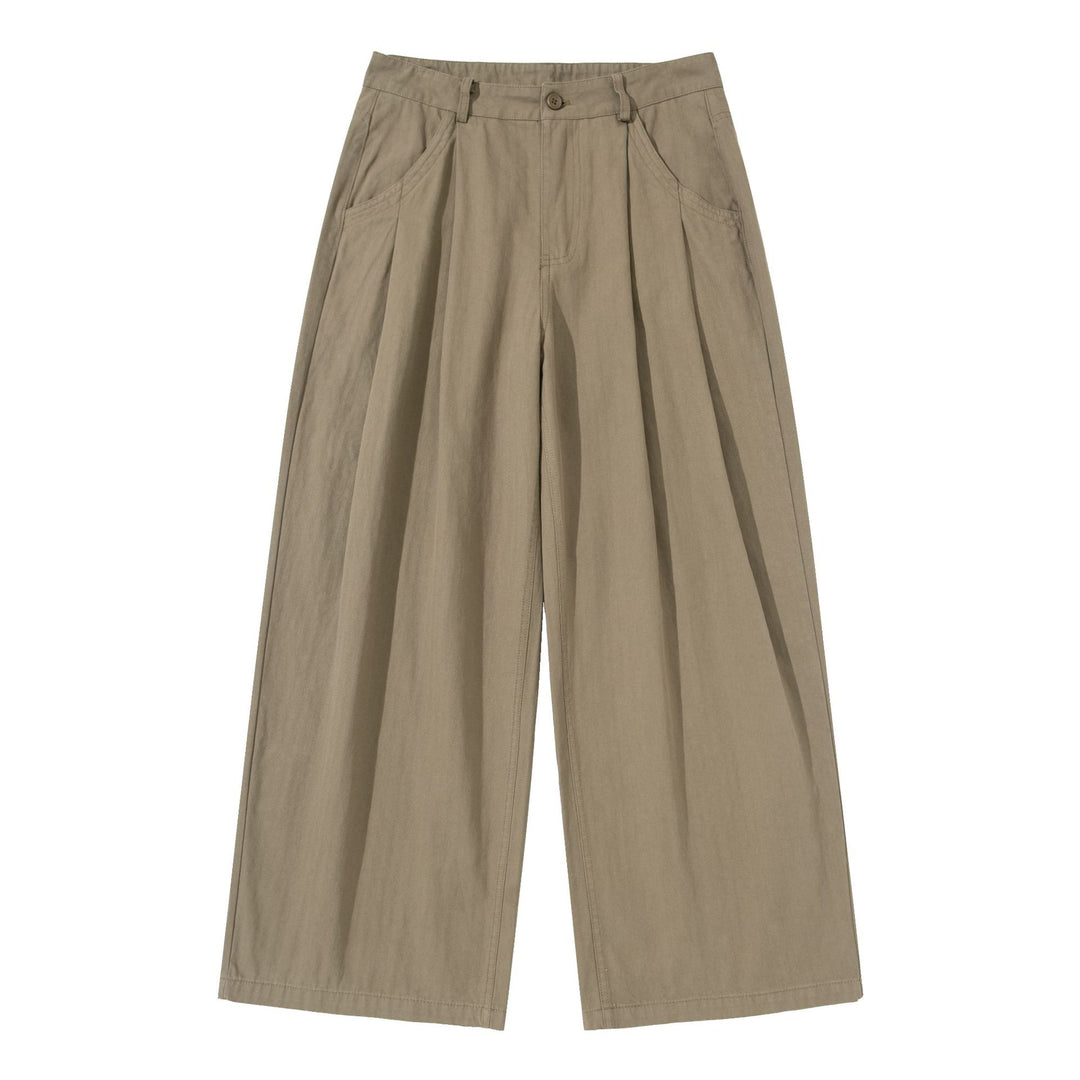 Damen Weite Bundfalten-Culottehose mit hohem Bund und tiefen Eingrifftaschen Shop Nory