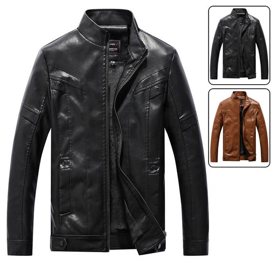 Herren Elegante Motorradlederjacke Shop Nory