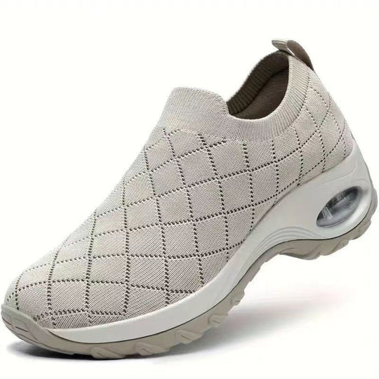 Damen Slip-On Strick-Sneaker mit Luftkissen und dämpfender Plateausohle Shop Nory