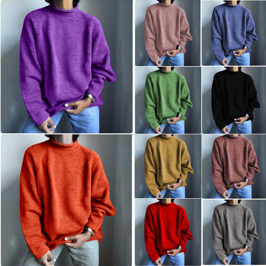 Damen nan kastiger Feinstrickpullover mit kurzem Stehkragen und Raglanärmeln Shop Nory