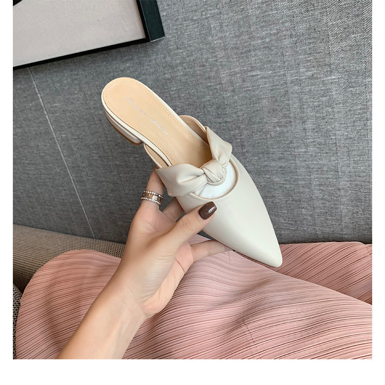 Damen Mules mit elegantem Knotendesign