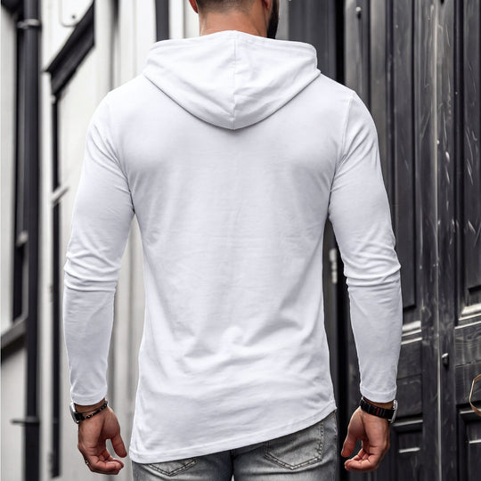 Herren Enganliegendes Langarmshirt mit hohem Schlauchkragen und asymmetrischem Saum Shop Nory