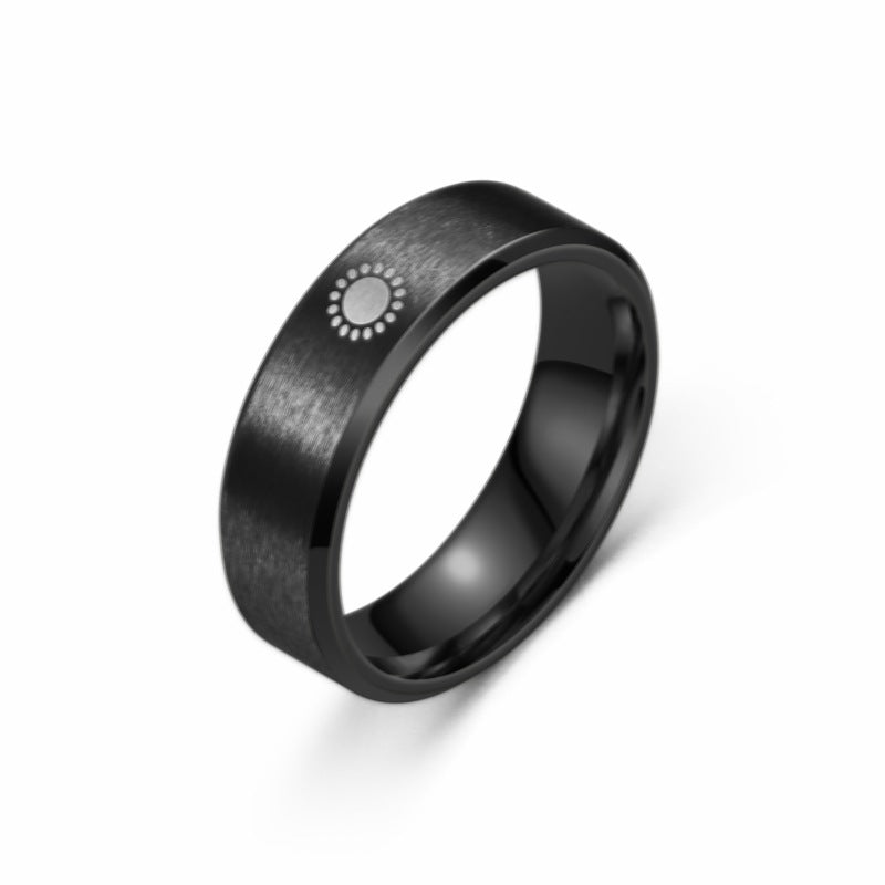 Herren Ring mit symbolischem Stern- und Mondmotiv Shop Nory